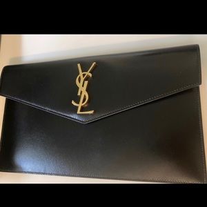 * SOLD * YSL MONOGRAM UPTOWN CLUTCH